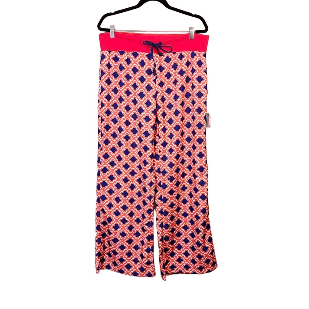 Just Style Designed in America Women's Printed Straight Leg Pants Size XL NWT